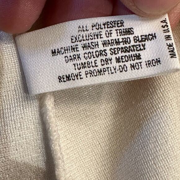 Vintage ShadowLine Ivory Fleece Satin Collar Long Button Up Robe Large - Picture 5 of 6